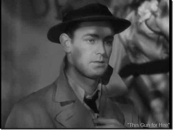 2 from Alan Ladd in the 1942 film This Gun for Hire with a