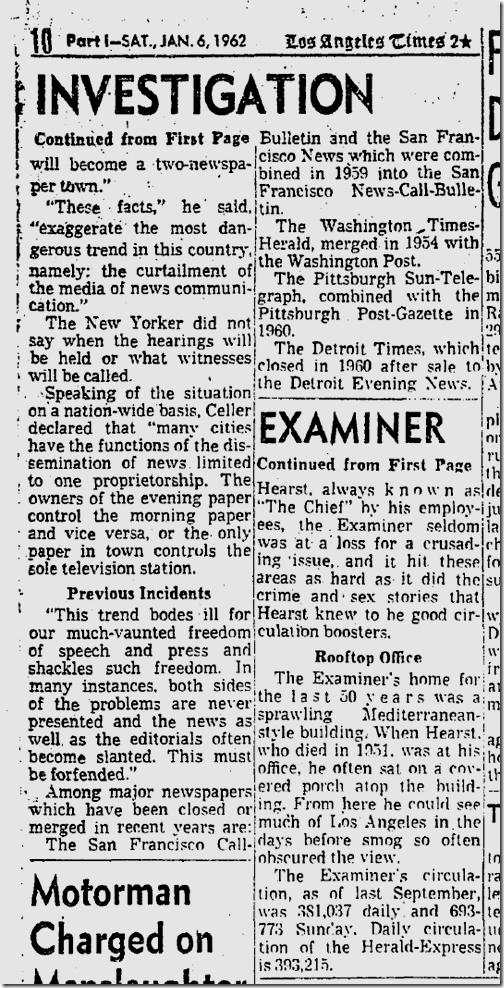 Jan. 6, 1962, Examiner Folds 