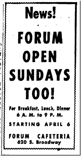 April 2, 1947, Cafeteria 