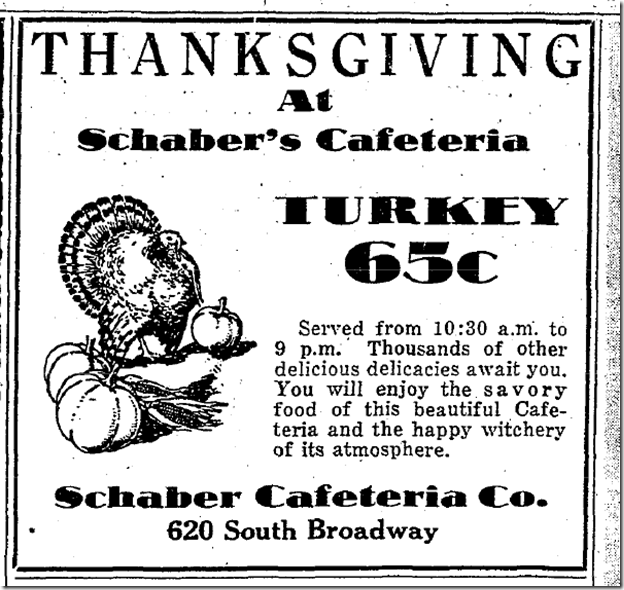 Nov. 26, 1930, Schaber's 