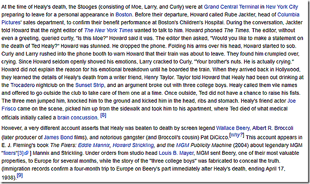Wikipedia -- Ted Healy 