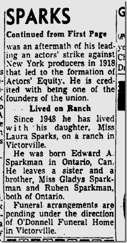 April 4, 1957, Ned Sparks 