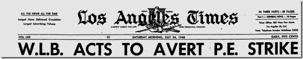July 24, 1943, Streetcar Strike 