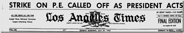 July 25, 1943, Streetcar Strike Averted 