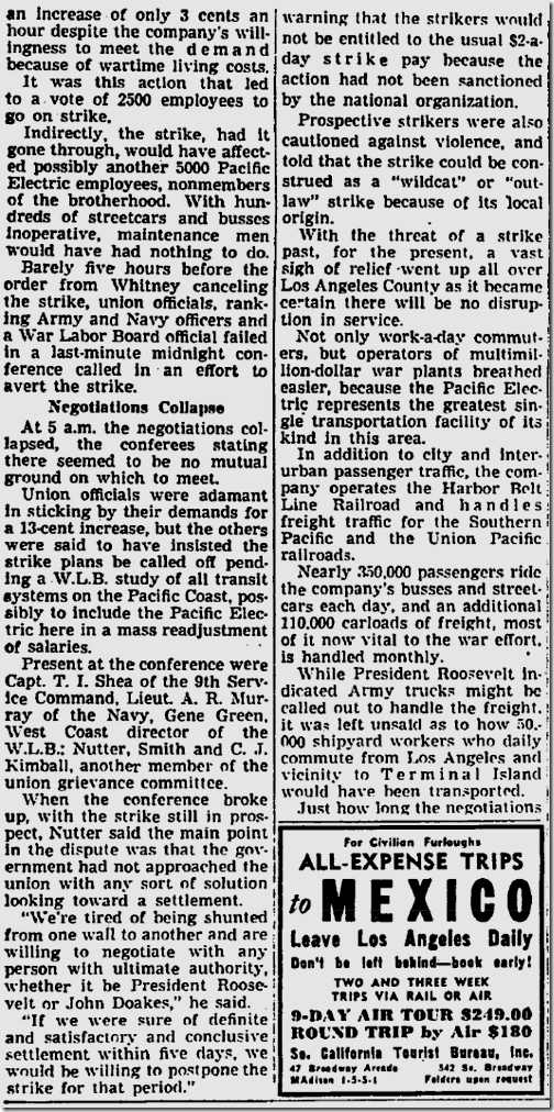 July 25, 1943, Streetcar Strike 
