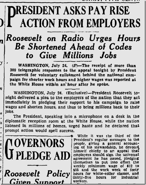 July 25, 1933, N.R.A. 