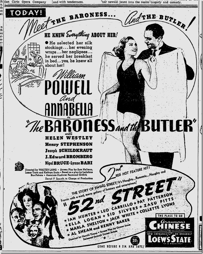 Feb. 23, 1938, Bartoness and the Butler 