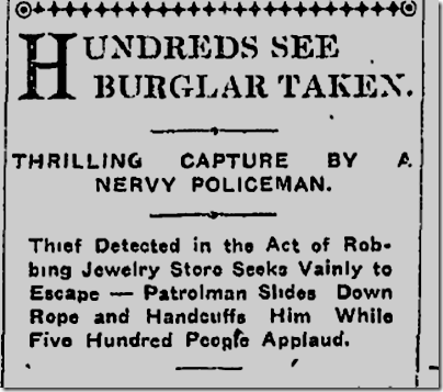 Jul 23, 1907, Burglar Captured 