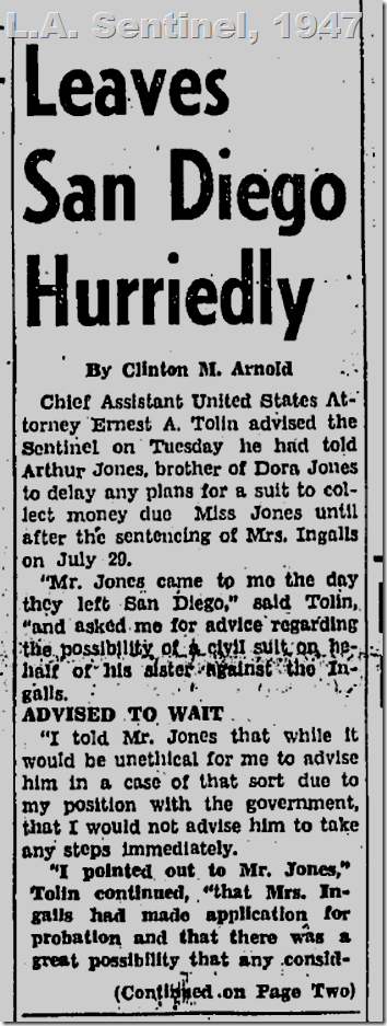 July 24, 1947, L.A. Sentinel, Slavery Case 