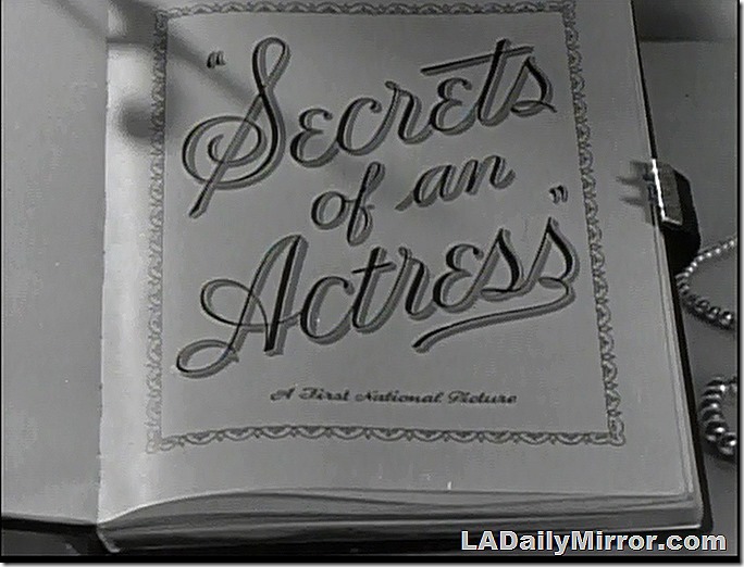 Opening Title Secrets of An Actress, in which an invisible hand opens a diary